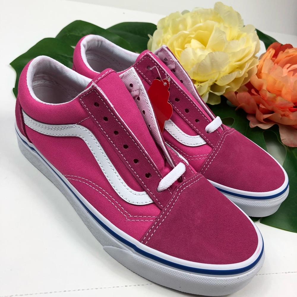 Vans Old Skool Sneaker Shoes Carmine Rose White - Picture 2 of 8